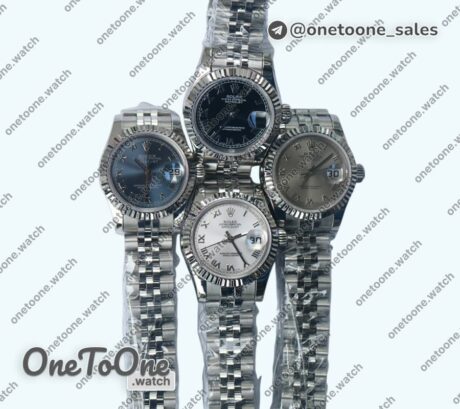 Реплика часов Rolex DateJust 26mm Fluted Bezel Stainless steel 4 Dials Roman Marker Jubilee Bracelet SW 2671