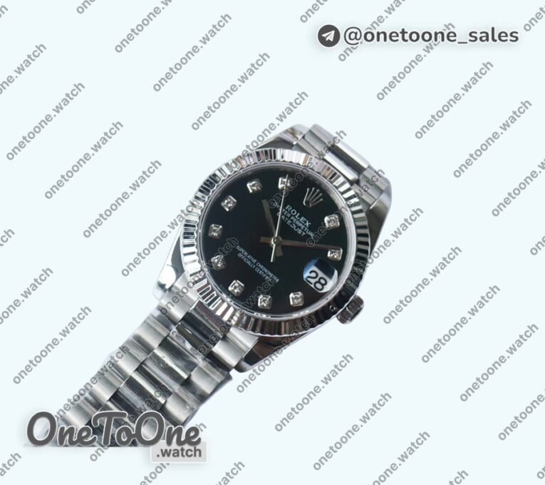 Реплика часов Rolex DateJust 31mm Stainless steel Fluted Pres 4 Dials Diamonds Marker Bracelet