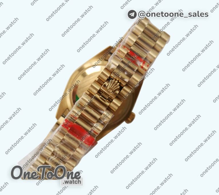 Реплика часов Rolex DateJust 31mm Yellow gold Diamonds Bezel 5 Dials Roman Marker Bracelet