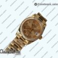 Реплика часов Rolex DateJust 31mm Yellow gold Diamonds Bezel 5 Dials Roman Marker Bracelet