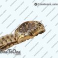 Реплика часов Rolex DateJust 31mm Yellow gold Fluted Bezel 4 Dials Stick Marker Bracelet