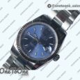 Реплика часов Rolex DateJust 36mm Fluted Bezel Stainless steel Blue Dial Stick Marker Oyster Bracelet