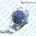Реплика часов Rolex DateJust 36mm Smooth Bezel Stainless steel Blue&Silver&Black Dials Diamonds Marker Oyster Bracelet