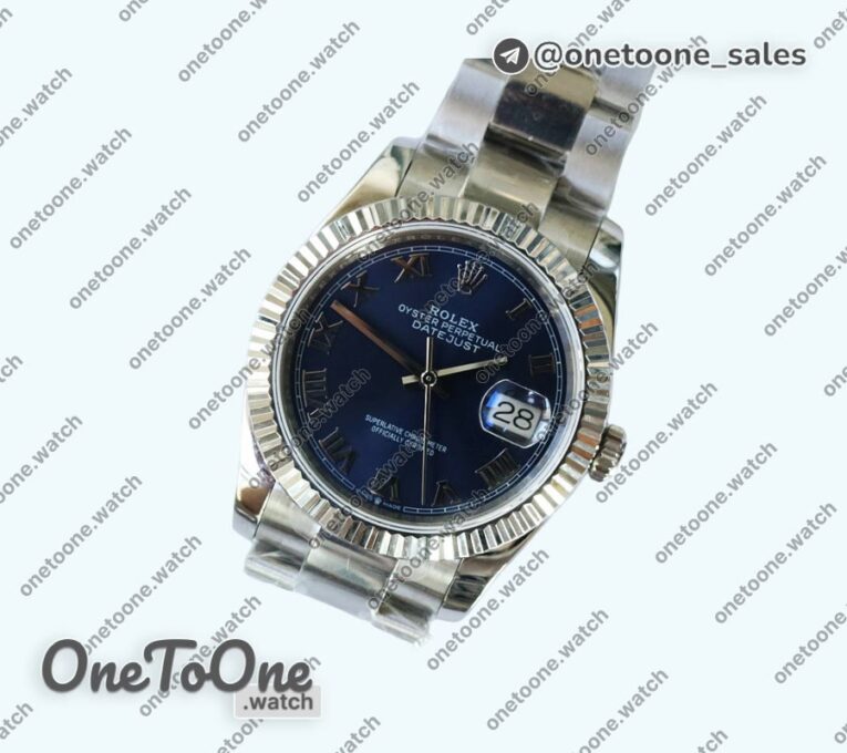 Реплика часов Rolex DateJust 36mm Fluted Bezel Stainless steel 4 Dials Roman Marker Oyster Bracelet