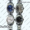 Реплика часов Rolex DateJust 36mm Fluted Bezel Stainless steel 4 Dials Diamonds Marker Oyster Bracelet