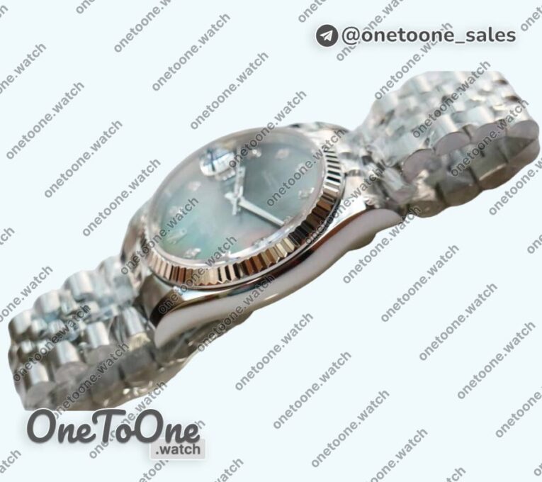 Реплика часов Rolex DateJust 36mm Fluted Bezel Stainless steel MOP Dial Diamonds Marker Jubilee Bracelet