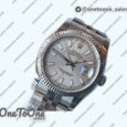 Реплика часов Rolex DateJust 36mm Fluted Bezel Stainless steel Silver&Grey&Blue Dials Stick Marker Jubilee Bracelet