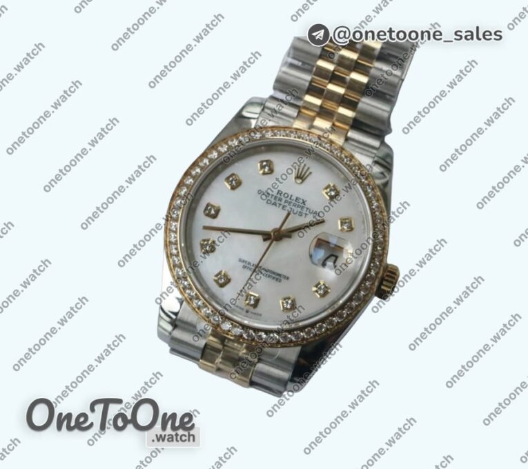 Реплика часов Rolex DateJust 36mm Diamonds Bezel Stainless steel/Yellow gold 6 Dials Diamonds Marker Jubilee Bracelet