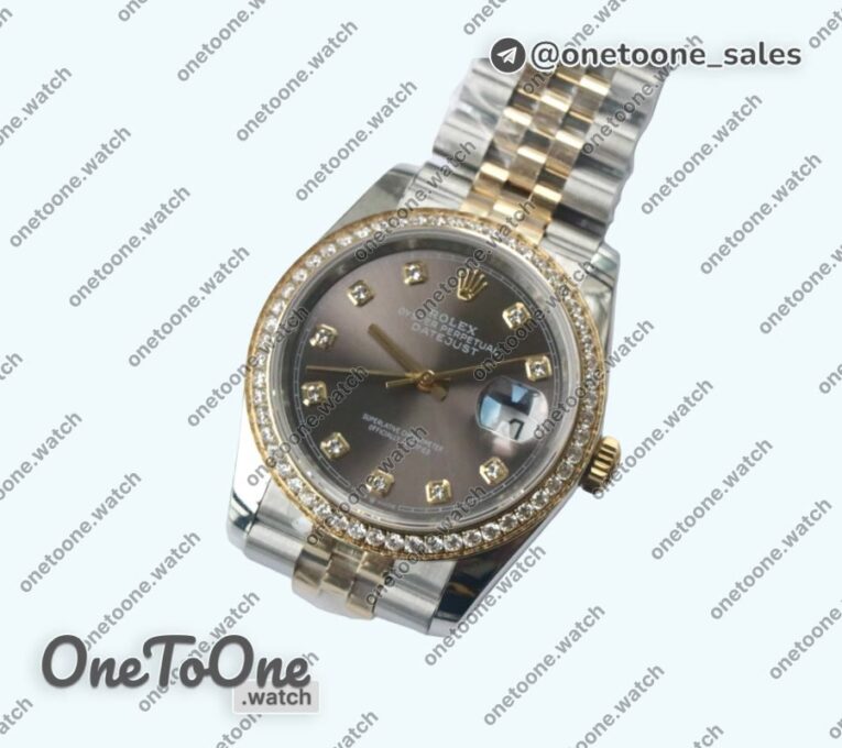 Реплика часов Rolex DateJust 36mm Diamonds Bezel Stainless steel/Yellow gold 6 Dials Diamonds Marker Jubilee Bracelet