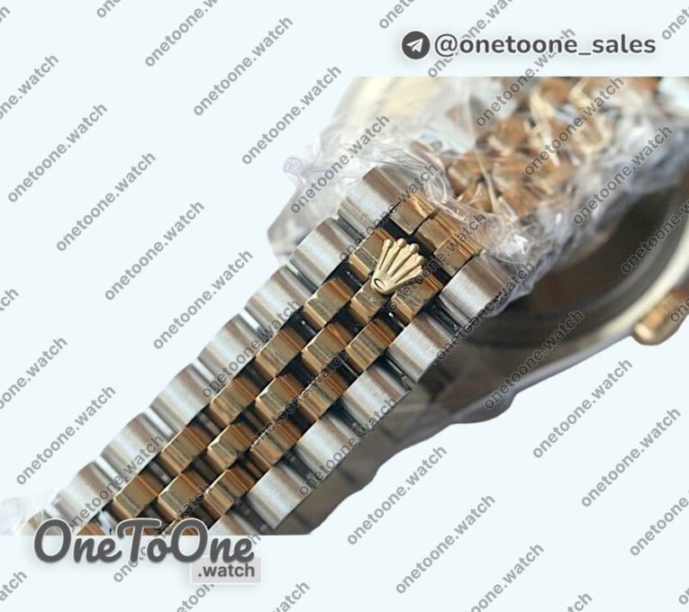 Реплика часов Rolex DateJust 36mm Fluted Bezel Stainless steel/Yellow gold Gold Dial Stick Marker Jubilee Bracelet