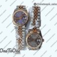 Реплика часов Rolex DateJust 36mm Fluted Bezel Stainless steel/Yellow gold Grey&Blue Dials Diamonds Marker Jubilee Bracelet
