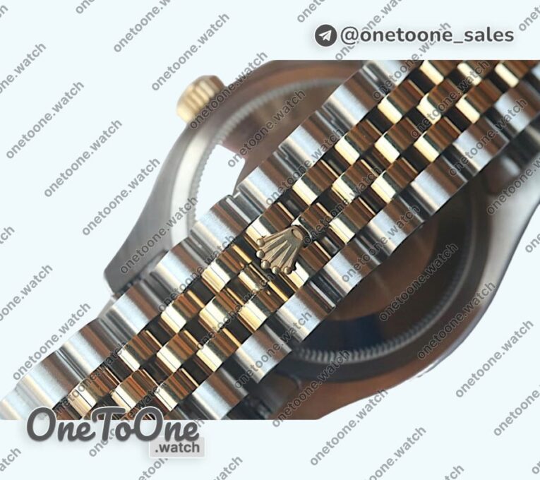 Реплика часов Rolex DateJust 36mm Fluted Bezel Stainless steel/Yellow gold Grey&Blue Dials Diamonds Marker Jubilee Bracelet