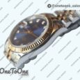 Реплика часов Rolex DateJust 36mm Fluted Bezel Stainless steel/Yellow gold Grey&Blue Dials Diamonds Marker Jubilee Bracelet