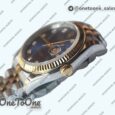 Реплика часов Rolex DateJust 36mm Fluted Bezel Stainless steel/Yellow gold Grey&Blue Dials Diamonds Marker Jubilee Bracelet