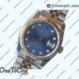Реплика часов Rolex DateJust 36mm Fluted Bezel Stainless steel/Yellow gold Grey&Blue Dials Diamonds Marker Jubilee Bracelet