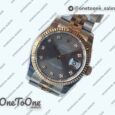 Реплика часов Rolex DateJust 36mm Fluted Bezel Stainless steel/Yellow gold Grey&Blue Dials Diamonds Marker Jubilee Bracelet