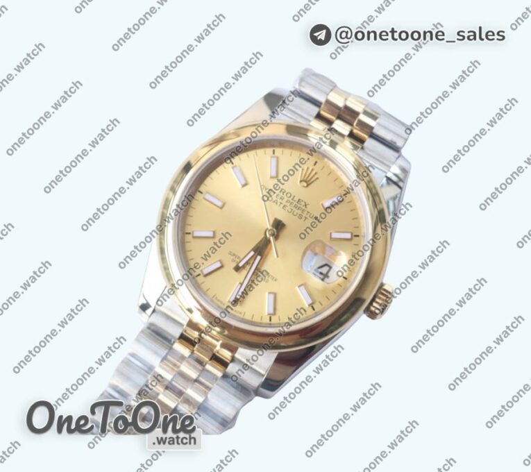 Реплика часов Rolex DateJust 36mm Smooth Bezel Stainless steel/Yellow gold 4 Dials Stick Marker Jubilee Bracelet