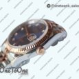 Реплика часов Rolex DateJust 36mm Fluted Bezel Stainless steel/Rose gold Blue&Grey Dials Diamonds Marker Jubilee Bracelet