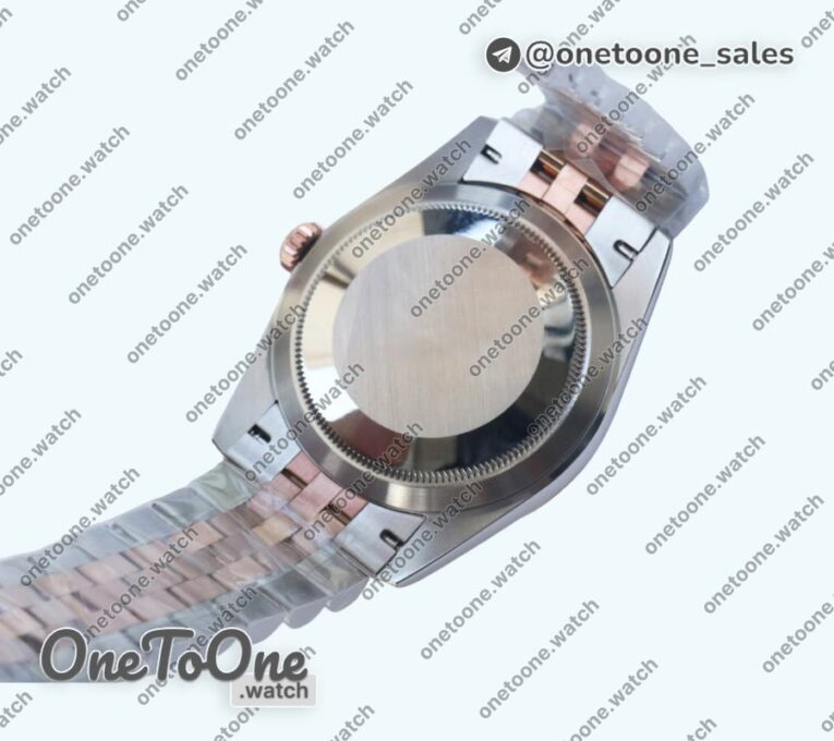 Реплика часов Rolex DateJust 36mm Fluted Bezel Stainless steel/Rose gold 4 Dials Diamonds Marker Jubilee Bracelet