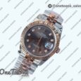 Реплика часов Rolex DateJust 36mm Fluted Bezel Stainless steel/Rose gold 4 Dials Diamonds Marker Jubilee Bracelet