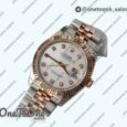 Реплика часов Rolex DateJust 36mm Fluted Bezel Stainless steel/Rose gold MOP Dials Diamonds Marker Jubilee Bracelet