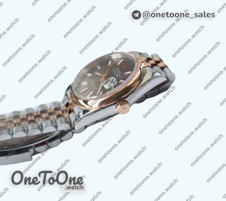 Реплика часов Rolex DateJust 36mm Smooth Bezel Stainless steel/Rose gold 3 Dials Stick Marker Jubilee Bracelet
