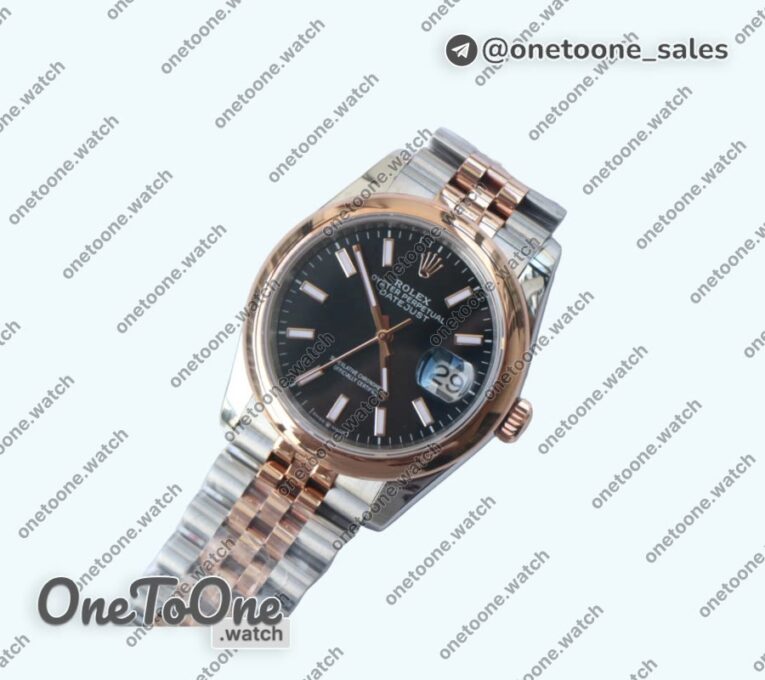 Реплика часов Rolex DateJust 36mm Smooth Bezel Stainless steel/Rose gold 3 Dials Stick Marker Jubilee Bracelet