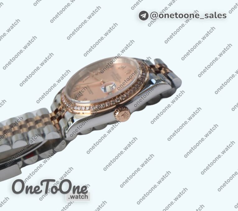 Реплика часов Rolex DateJust 36mm Diamonds Bezel Stainless steel/Rose gold 3 Dials Roman Marker Jubilee Bracelet