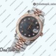 Реплика часов Rolex DateJust 36mm Diamonds Bezel Stainless steel/Rose gold 6 Dials Diamonds Marker Jubilee Bracelet