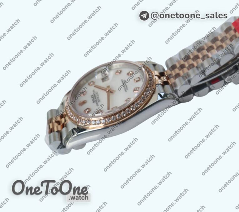 Реплика часов Rolex DateJust 36mm Diamonds Bezel Stainless steel/Rose gold 6 Dials Diamonds Marker Jubilee Bracelet