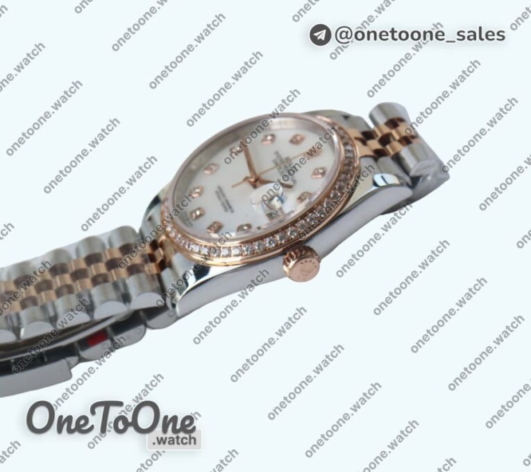 Реплика часов Rolex DateJust 36mm Diamonds Bezel Stainless steel/Rose gold 6 Dials Diamonds Marker Jubilee Bracelet