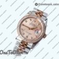 Реплика часов Rolex DateJust 36mm Diamonds Bezel Stainless steel/Rose gold 6 Dials Diamonds Marker Jubilee Bracelet