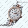 Реплика часов Rolex DateJust 36mm Diamonds Bezel Stainless steel/Rose gold 6 Dials Diamonds Marker Jubilee Bracelet
