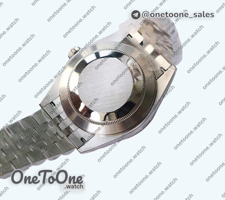 Реплика часов Rolex DateJust 41mm Fluted Bezel Stainless steel Grey Dial Roman Marker Jubilee Bracelet