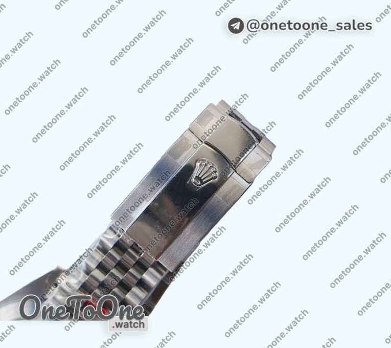 Реплика часов Rolex DateJust 41mm Fluted Bezel Stainless steel Grey Dial Roman Marker Jubilee Bracelet