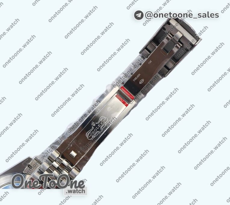 Реплика часов Rolex DateJust 41mm Fluted Bezel Stainless steel Grey Dial Roman Marker Jubilee Bracelet