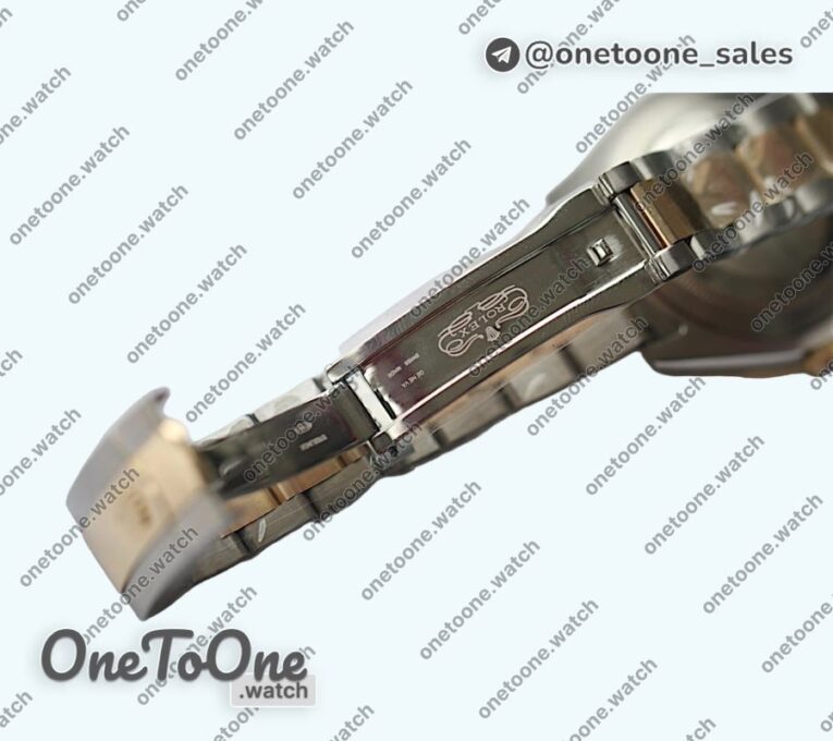 Реплика часов Rolex DateJust 41mm Fluted Bezel Stainless steel/Yellow gold Grey Dial Roman Marker Oyster Bracelet