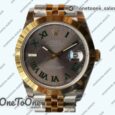 Реплика часов Rolex DateJust 41mm Smooth Bezel Stainless steel/Yellow gold Grey Dial Roman Marker Jubilee Bracelet