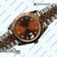 Реплика часов Rolex DateJust 41mm Fluted Bezel Stainless steel/Rose gold 7 Dials Diamonds Marker Jubilee Bracelet