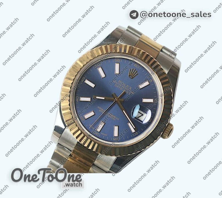 Реплика часов Rolex DateJust 41mm Fluted Bezel Stainless steel/Yellow gold 5 Dials Stick Marker Oyster Bracelet