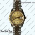 Реплика часов Rolex DateJust 41mm Smooth Bezel Stainless steel/Yellow gold Gold Dial Diamonds Marker Jubilee Bracelet