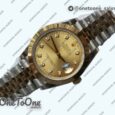 Реплика часов Rolex DateJust 41mm Smooth Bezel Stainless steel/Yellow gold Gold Dial Diamonds Marker Jubilee Bracelet