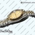 Реплика часов Rolex DateJust 41mm Smooth Bezel Stainless steel/Yellow gold Gold Dial Diamonds Marker Jubilee Bracelet