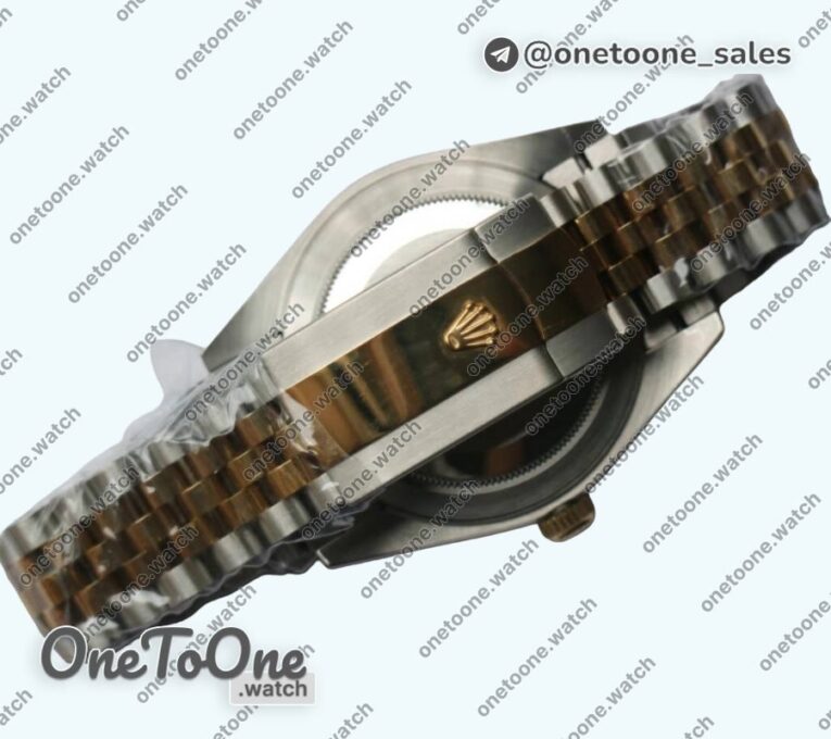 Реплика часов Rolex DateJust 41mm Smooth Bezel Stainless steel/Yellow gold Gold Dial Diamonds Marker Jubilee Bracelet