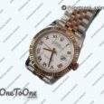 Реплика часов Rolex DateJust 41mm Fluted Bezel Stainless steel/Rose gold 4 Dial Roman Marker Jubilee Bracelet