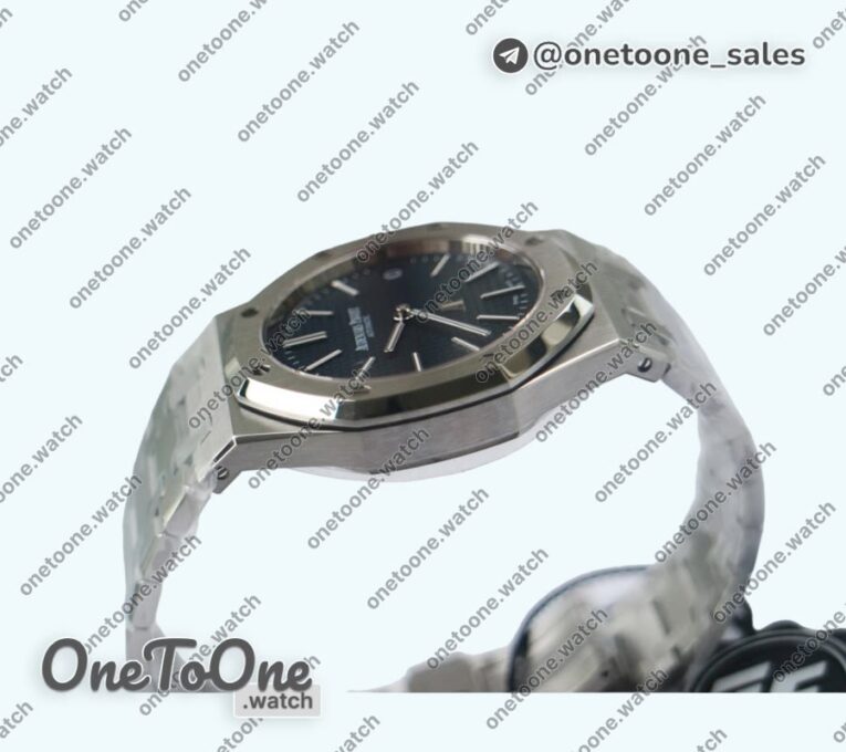 Реплика часов Audemars Piguet Royal Oak 39mm 15202 Stainless steel Top-tier Копия один в один Blue Textured Dial Stainless steel Bracelet