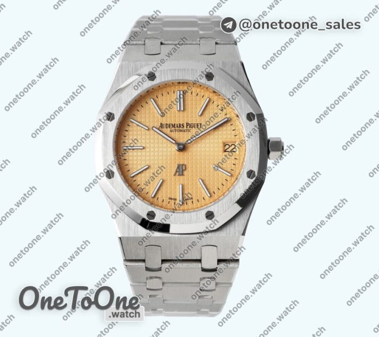 Реплика часов Audemars Piguet Royal Oak Jumbo 15202 39mm Stainless steel Salmon Dial Bracelet