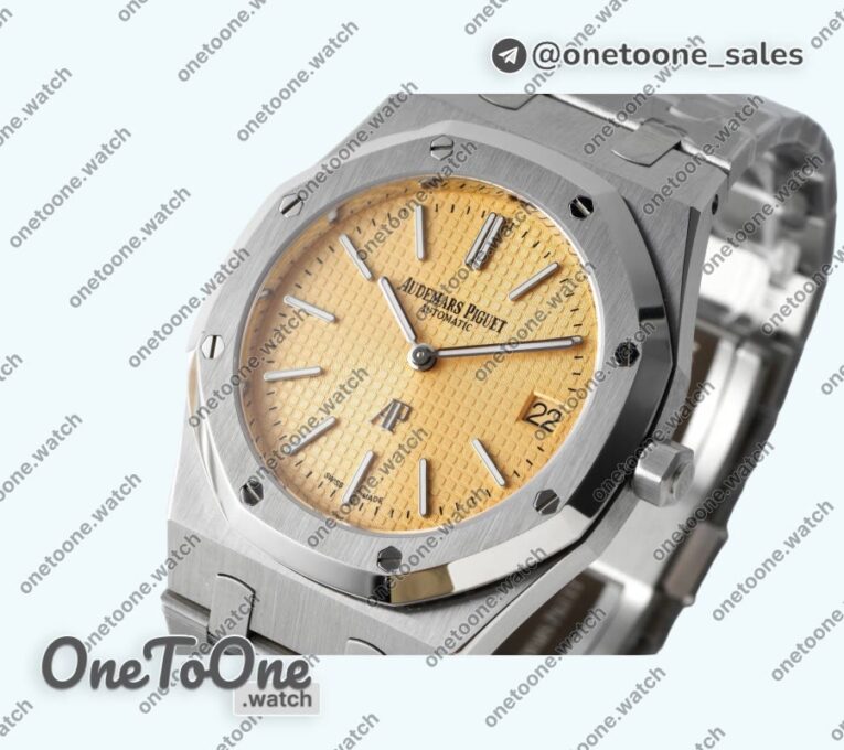 Реплика часов Audemars Piguet Royal Oak Jumbo 15202 39mm Stainless steel Salmon Dial Bracelet