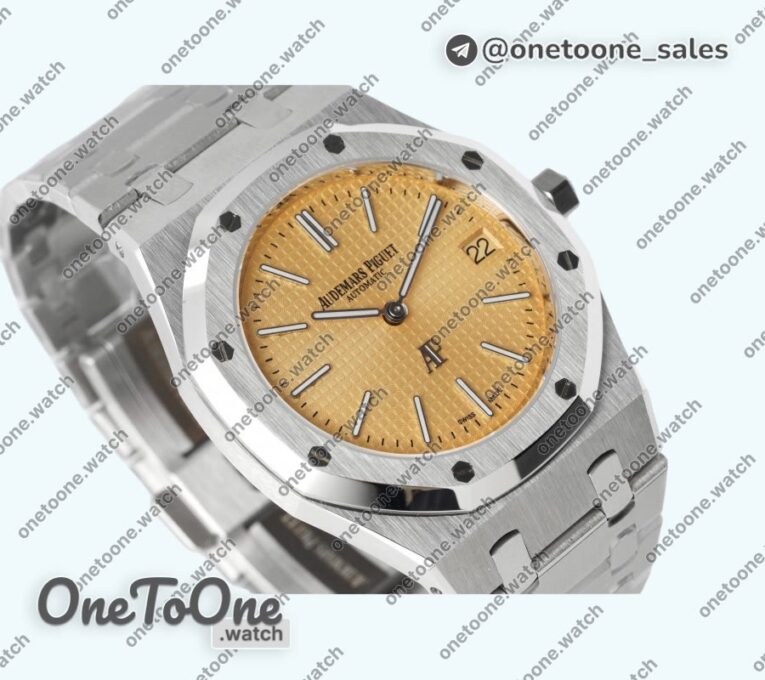 Реплика часов Audemars Piguet Royal Oak Jumbo 15202 39mm Stainless steel Salmon Dial Bracelet