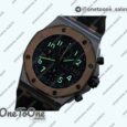 Реплика часов Audemars Piguet Royal Oak Offshore Bucherer Top-tier Копия один в один Two Tone Blue Dial on Black Leather Strap